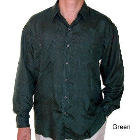 Silksilky Long Sleeve Buttons Up Shirt for Mens Silk Button Up Shirt –  CA-SILKSILKY